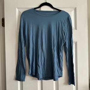 Figs underscrub long sleeve top, limited edition gray/blue, size medium